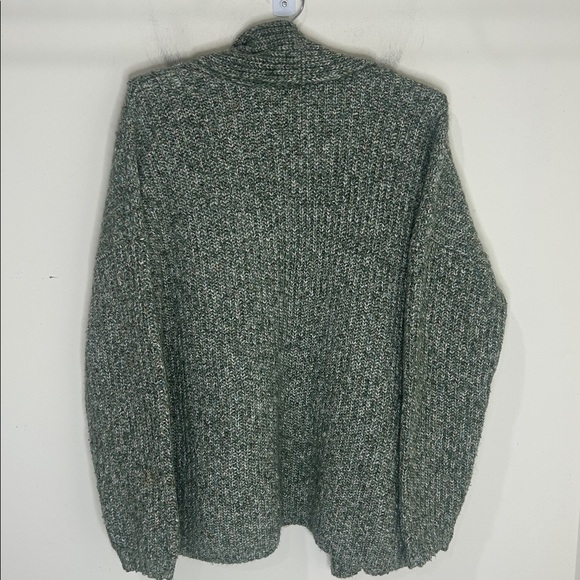 CAbi Travel Cardigan Green Heathered Knit Shawl Collar 3892 Size Small - Picture 6 of 16